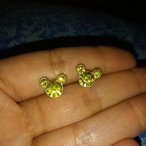 Topaz Mickey Mouse stud earrings